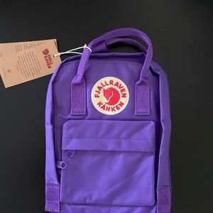 Fjallraven mini backpack in purple